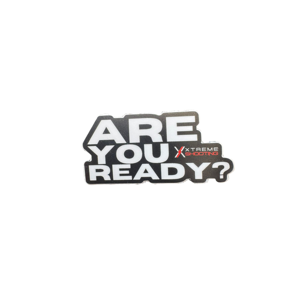 ADESIVO ARE YOU READY FOSCO 7CM