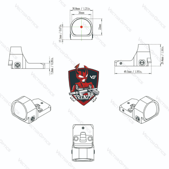RED DOT FRENZY X 1X22X26 AUT 3MOA SCRD-37