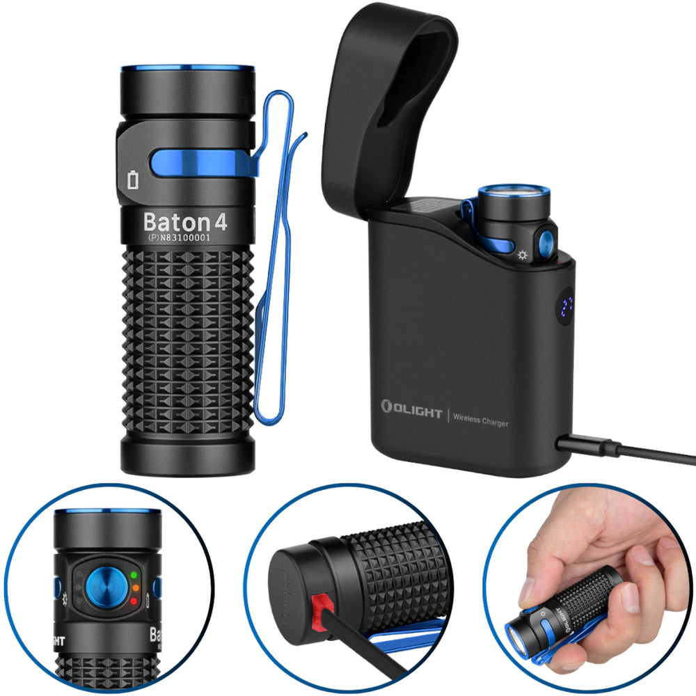 LANTERNA OLIGHT BATON 4 BLACK PREMIUM