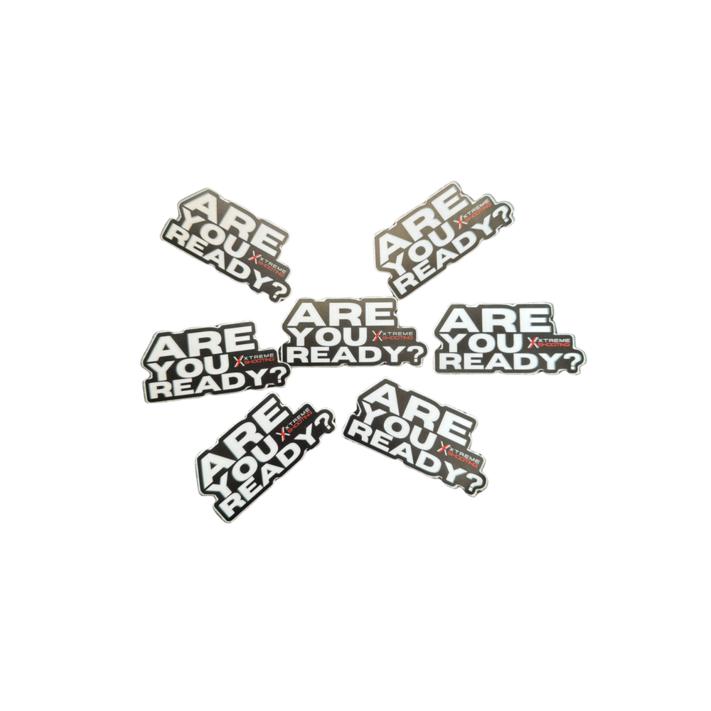 ADESIVO ARE YOU READY FOSCO 7CM