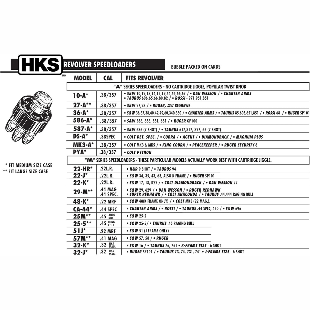 SPEED LOADER HKS REVOLVER 22LR 6T 22J