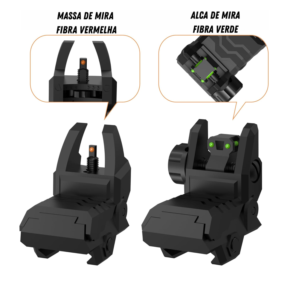 MIRA PICATINNY PLATAFORMA AR 15 POLIMERO XS