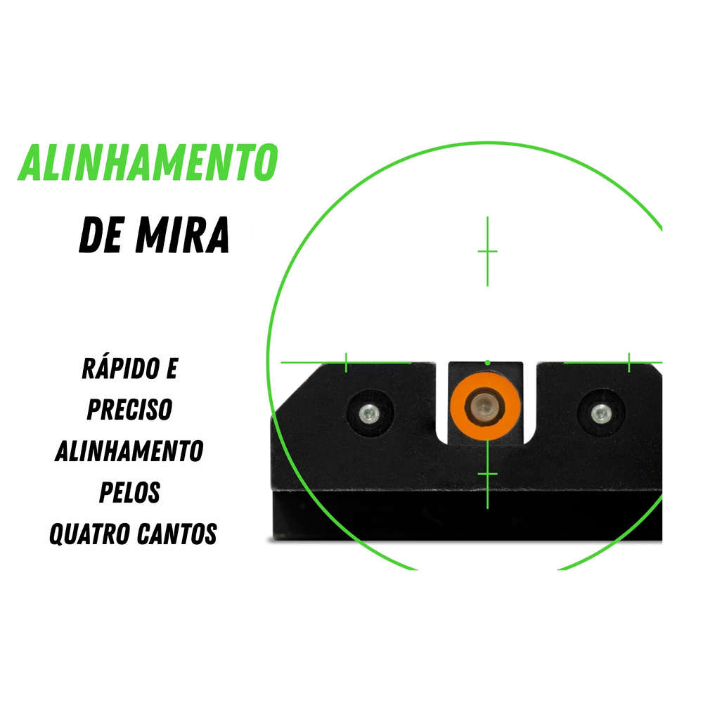 MIRA GLOCK TRI DOT TRITIUM LARANJA XS SIGHTS