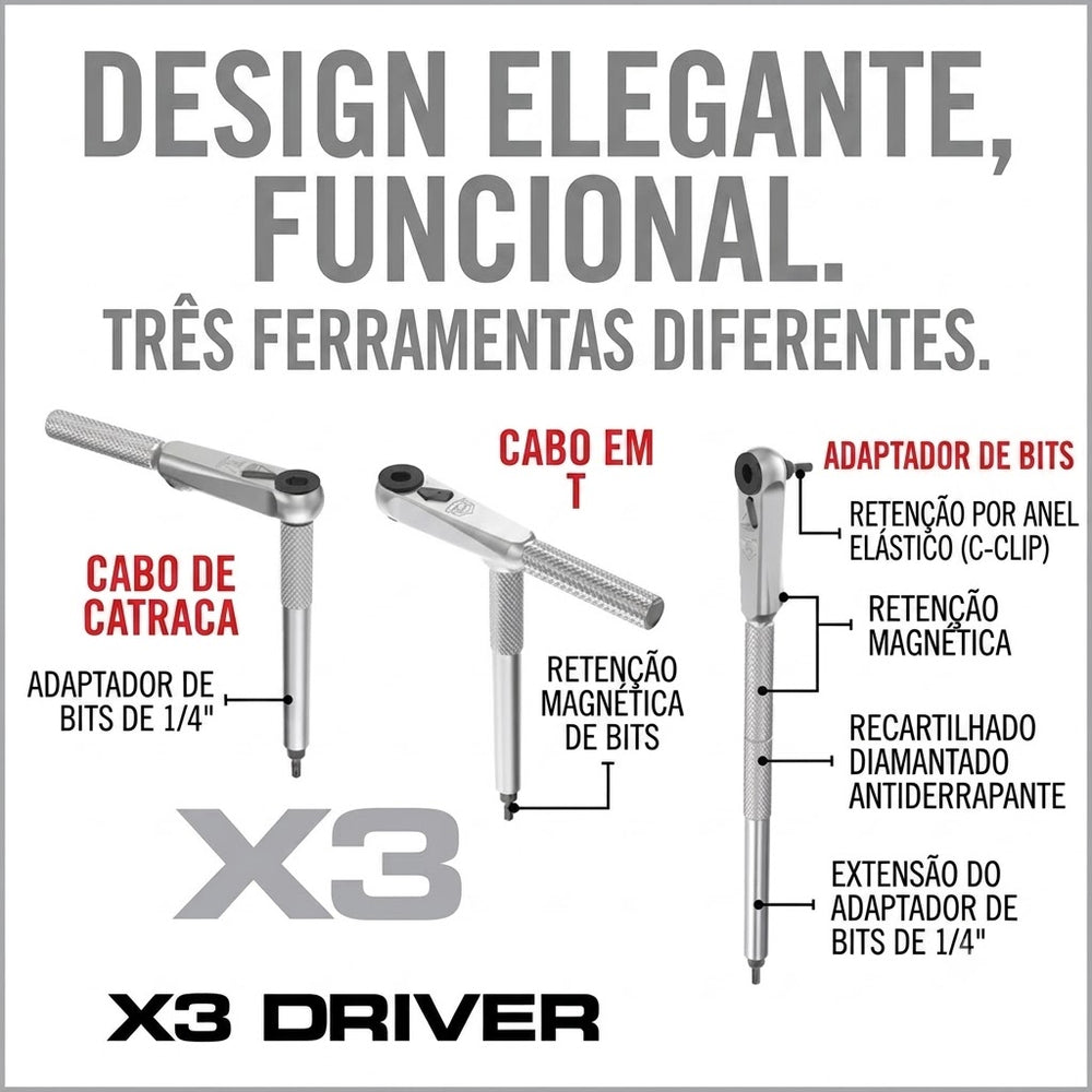 CONJUNTO ARMEIRO X3 DRIVER 13B PRECISAO REAL AVID AVX3GBS13