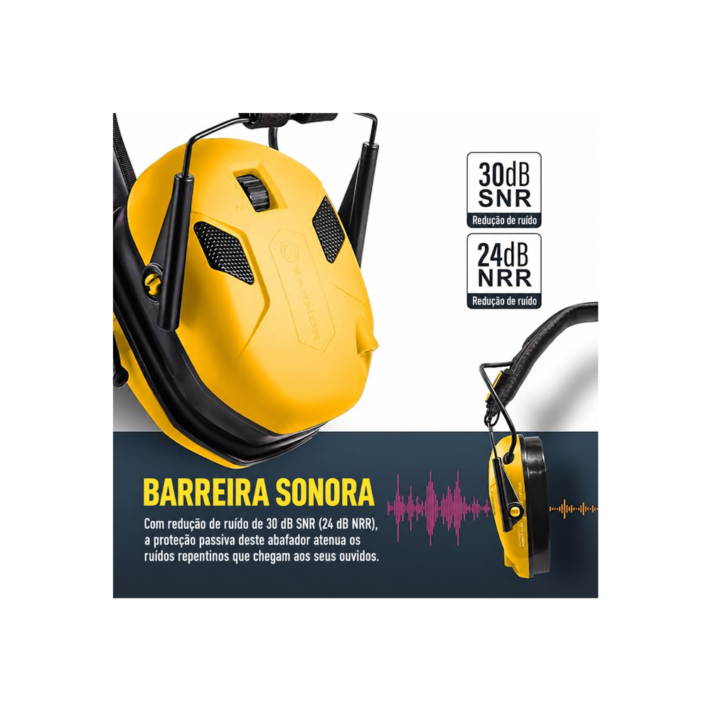 ABAFADOR ELETRONICO IA EARMOR M300X AMARELO