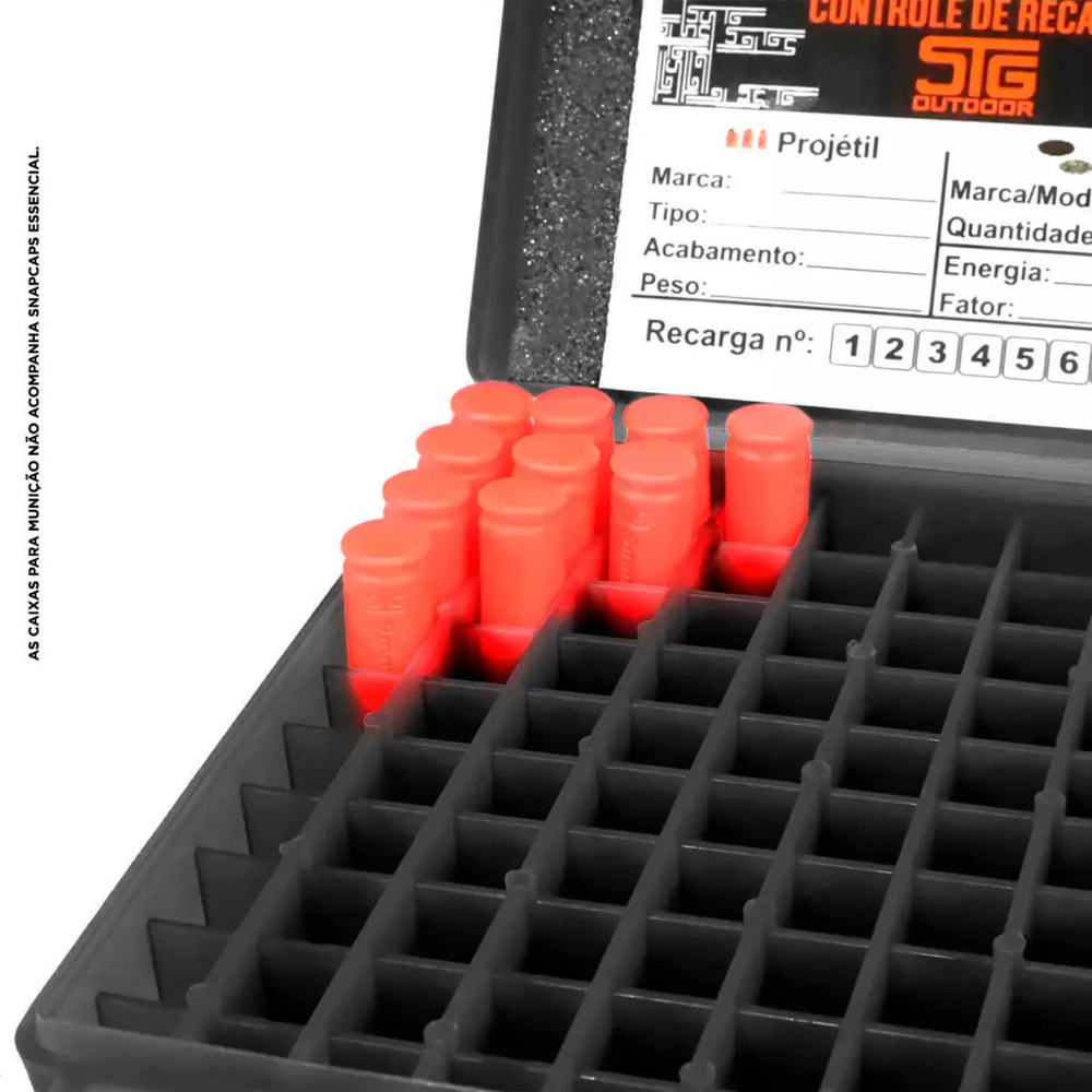 CAIXA PARA 100 CARTUCHOS CAL 380/9MM BLACK PIANO