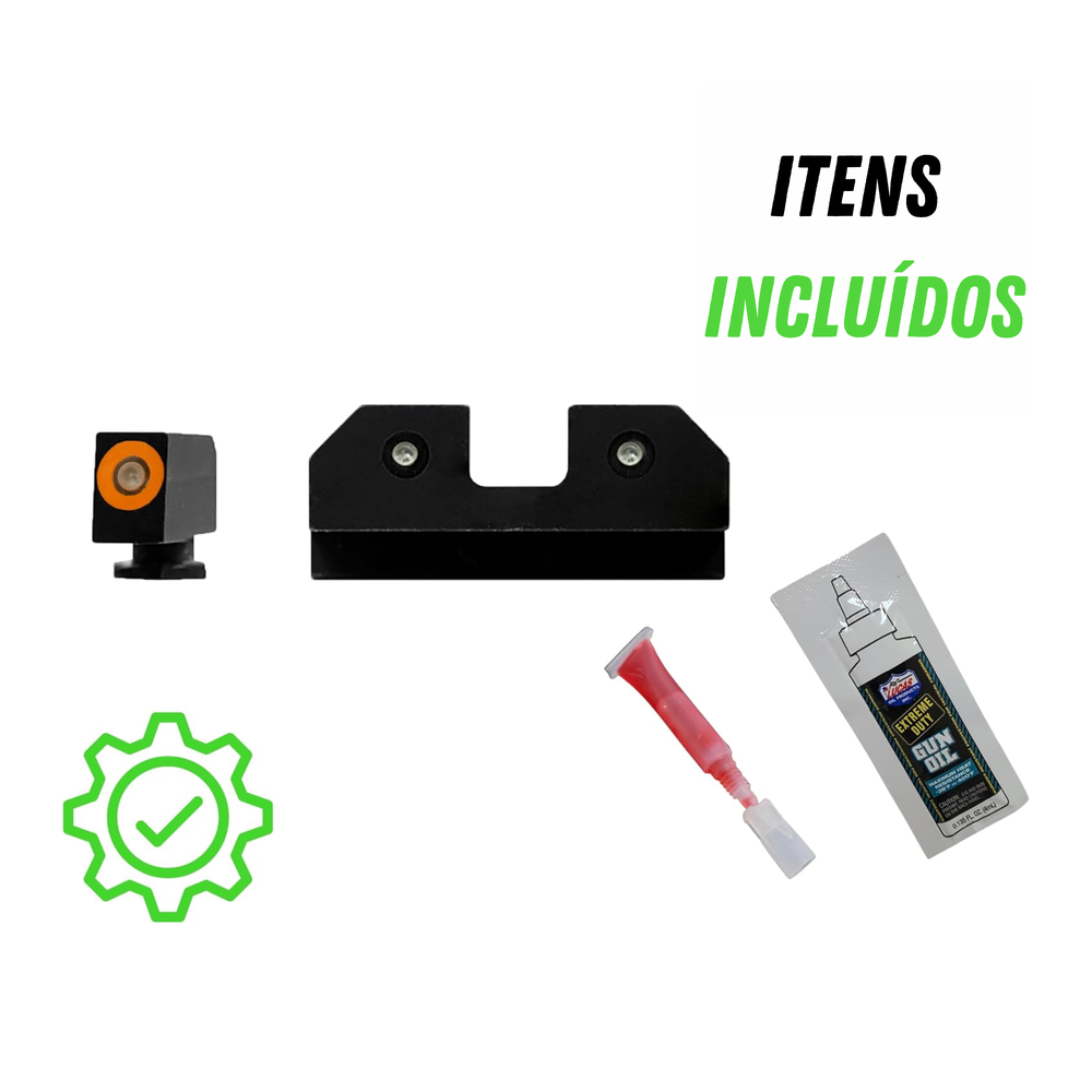 MIRA GLOCK TRI DOT TRITIUM LARANJA XS SIGHTS