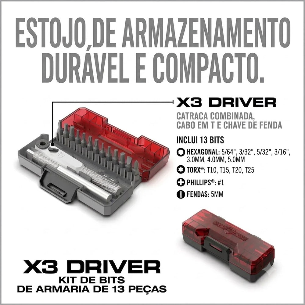 CONJUNTO ARMEIRO X3 DRIVER 13B PRECISAO REAL AVID AVX3GBS13