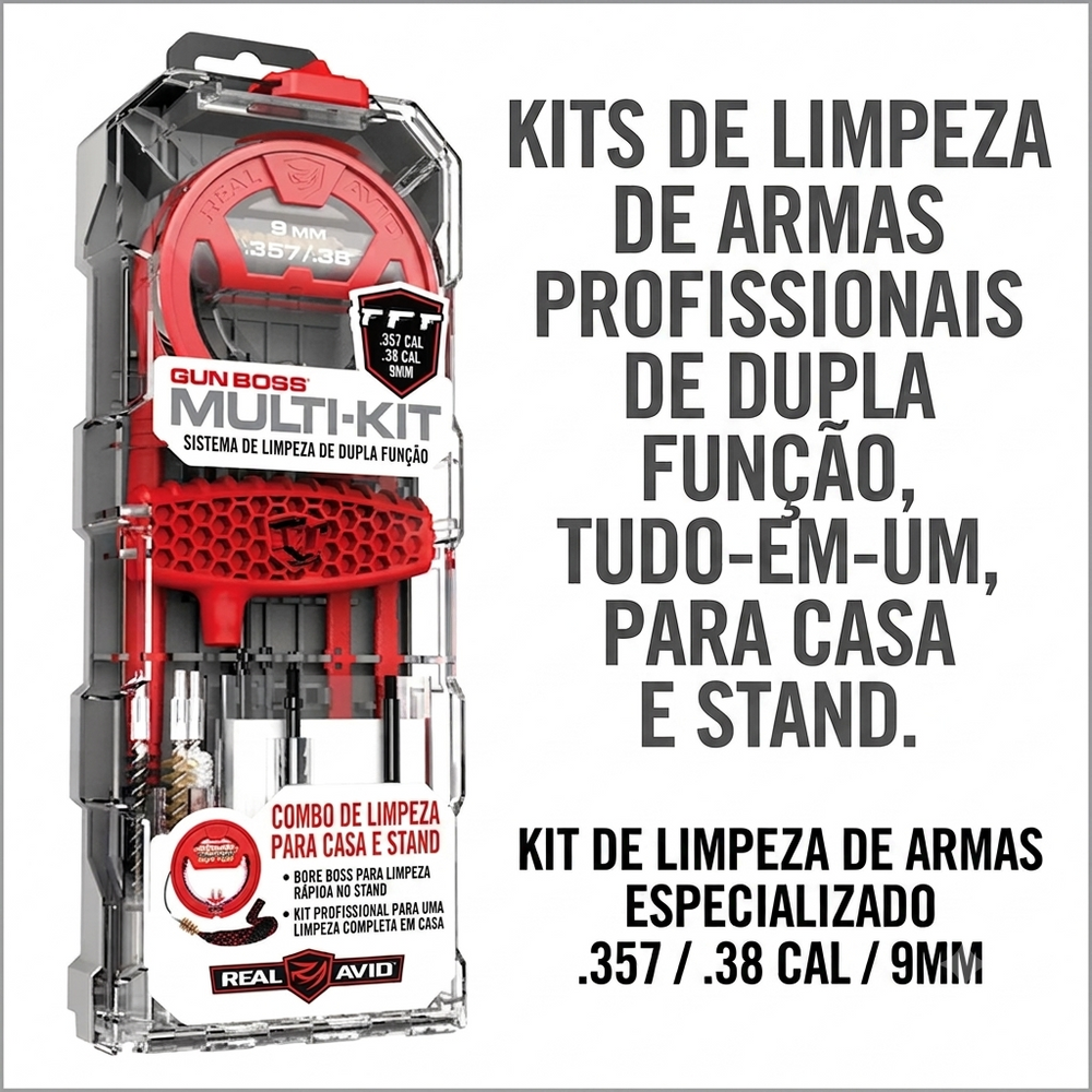 KIT DE LIMPEZA 380 9MM 357 REAL AVID AVGBMK9MM