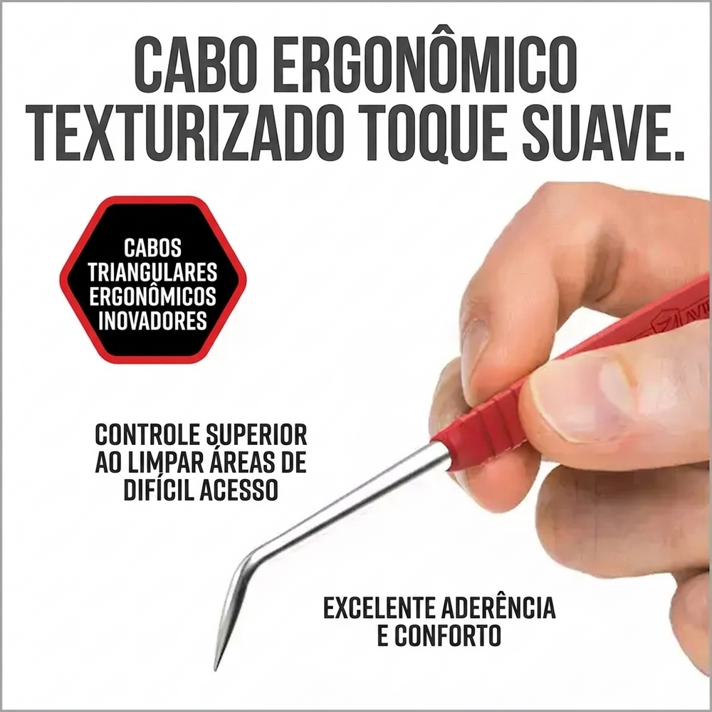 CONJUNTO LIMPEZA PONTEIRAS DE ACO INOX REAL AVID AVAGSPS