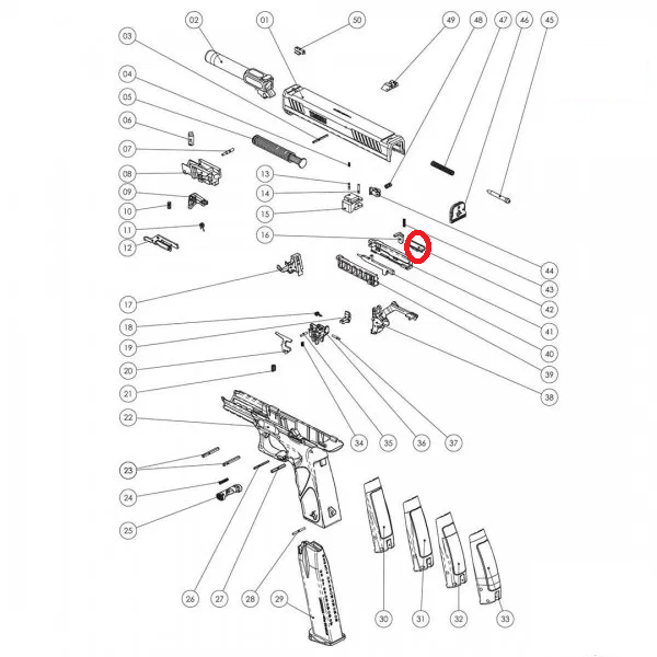 MOLA DA TRAVA DO PERCUSSOR TS9 TAURUS N43