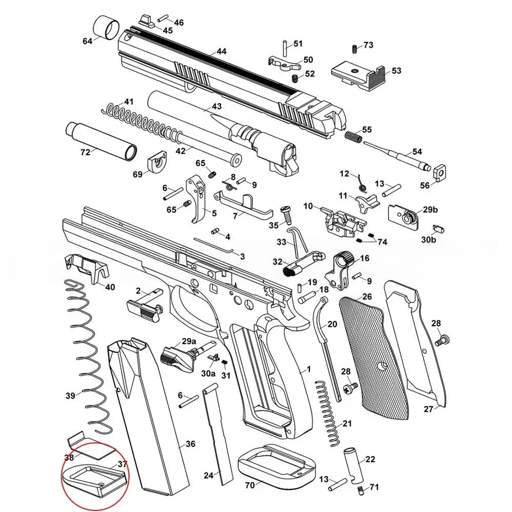 BUMPER ORIGINAL CZ 75 TS