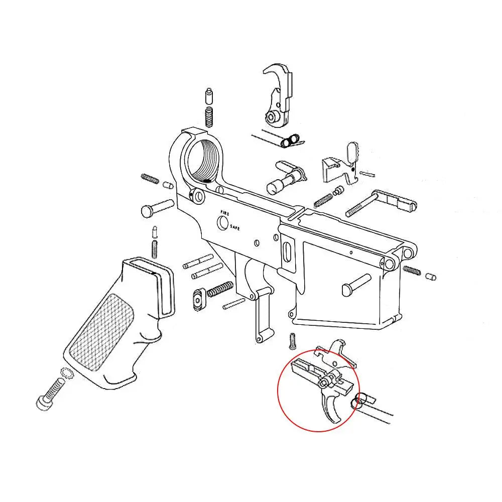 ET TECLA GATILHO AR15