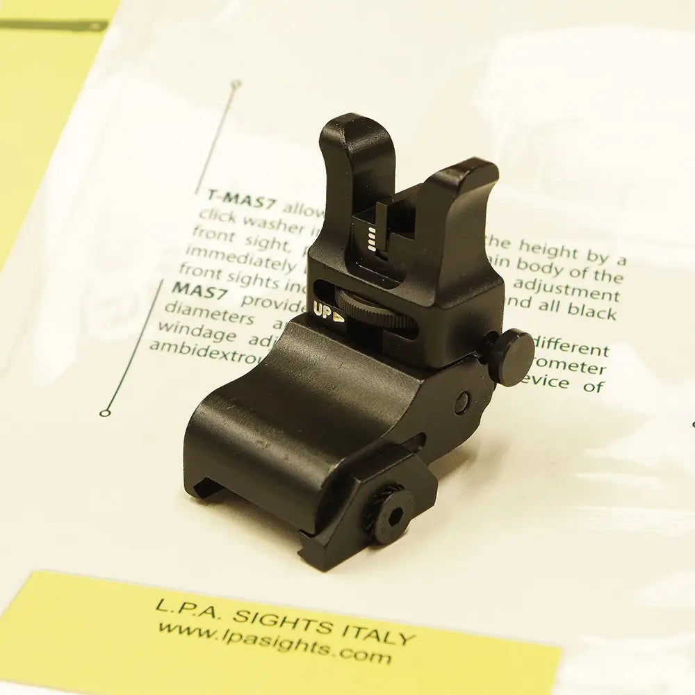 LPA MIRA AJUSTAVEL REBATIVEL COM FIBRA PICATINNY AR9 AR15 MAS7COM