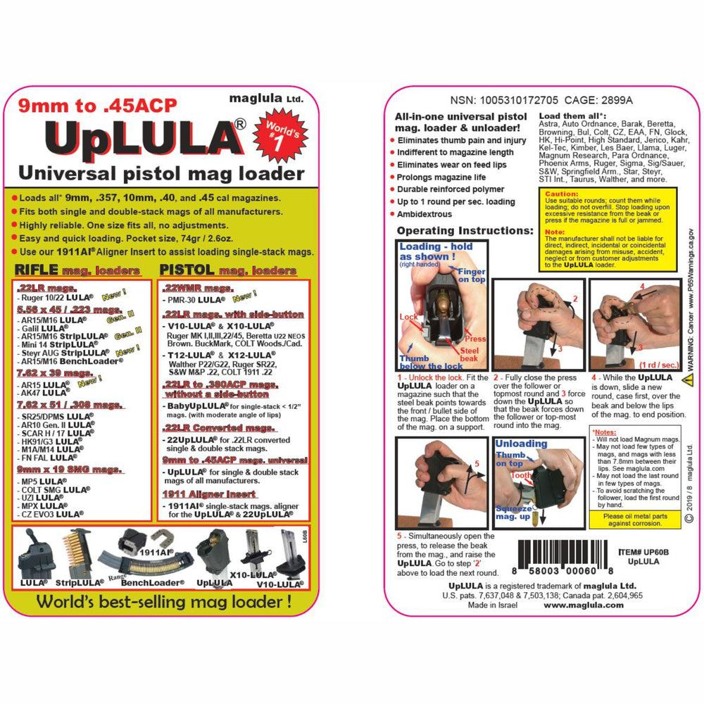 MUNICIADOR RAPIDO PISTOLA UNIVERSAL UPLULA