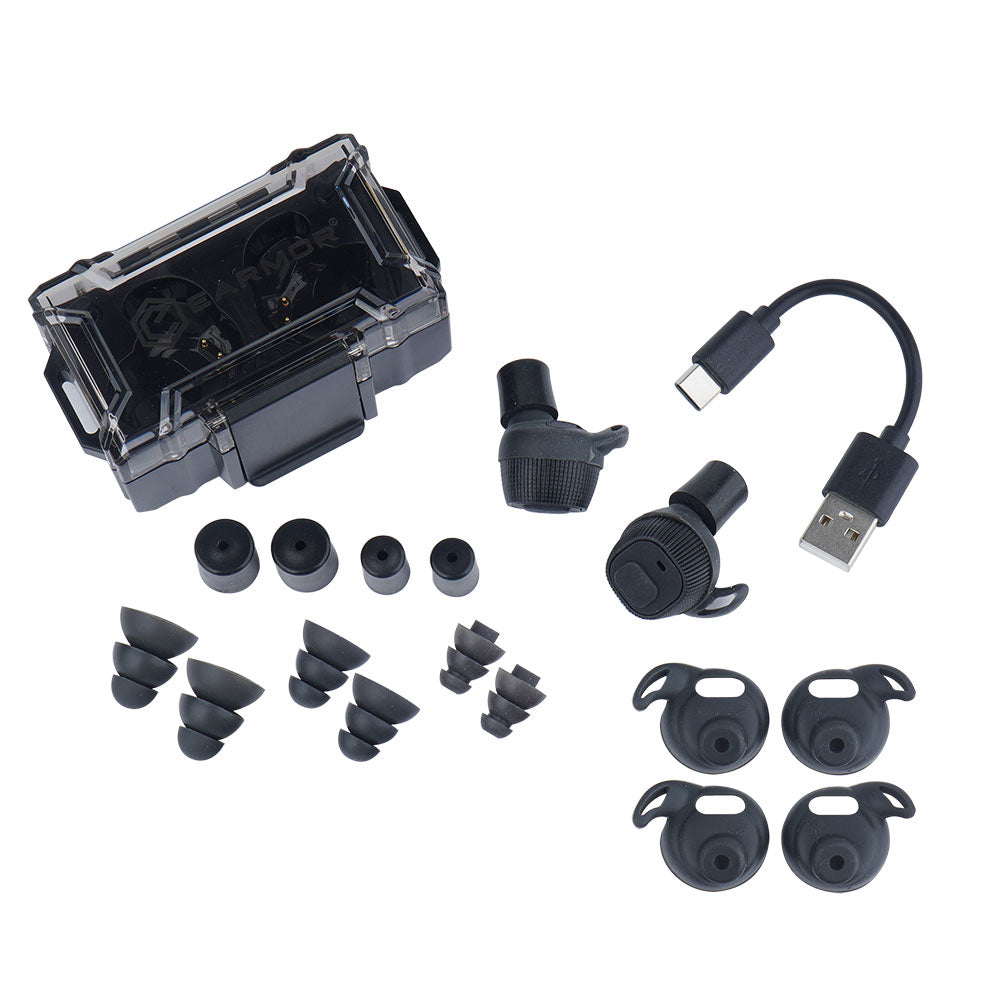 ABAFADOR EARMOR M20 ELETRONICO PRETO